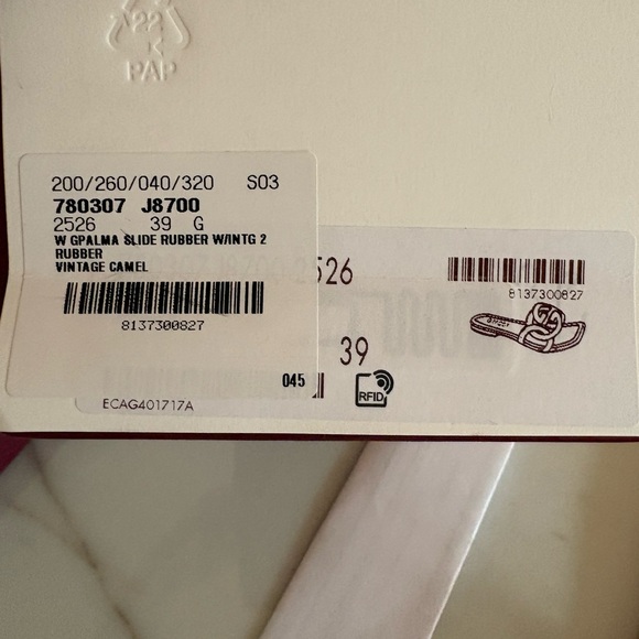 Gucci Rubber Slide Vintage Camel - Picture 5 of 6